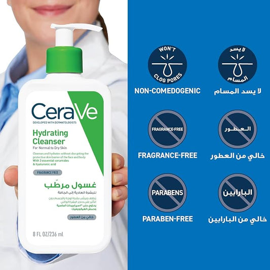 CeraVe Hydrating Cleanser for Normal to Dry Skin 236ml
