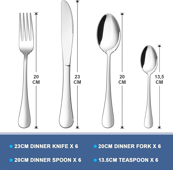 24-Piece Stainless Steel Cutlery Set