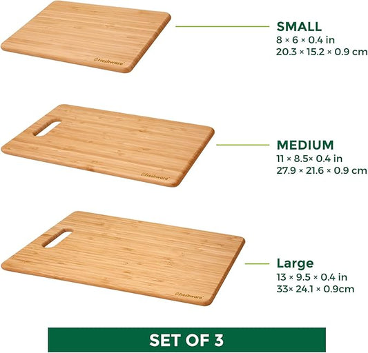 Bamboo Cutting Board Set of 3