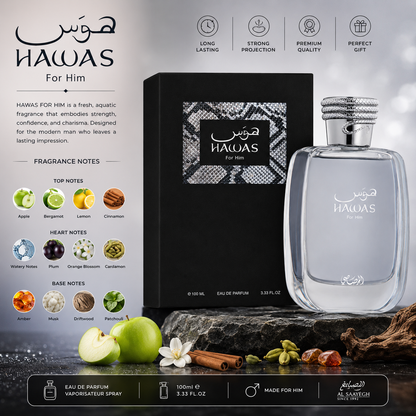 Rasasi Hawas For Him Eau de Parfum –100ml
