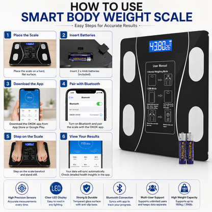 Smart Bluetooth Body Fat Scale