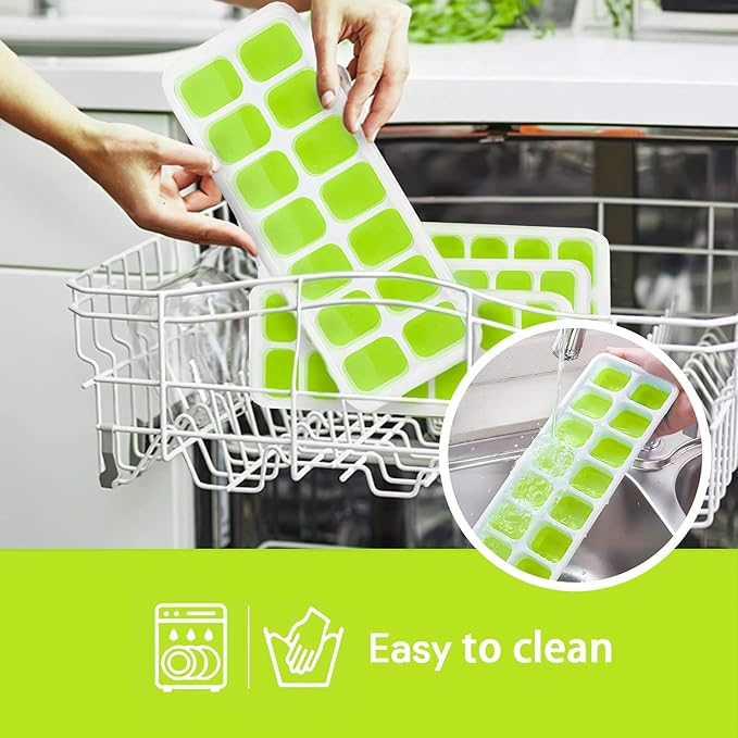Ice Cube Tray with Lid – 14 Grid