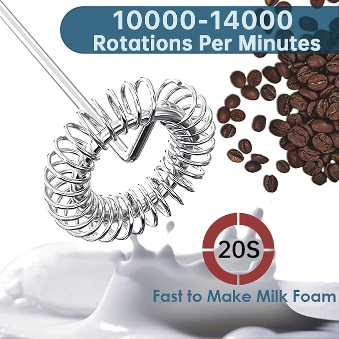 Electric Milk Frother Handheld Coffee Mixer
