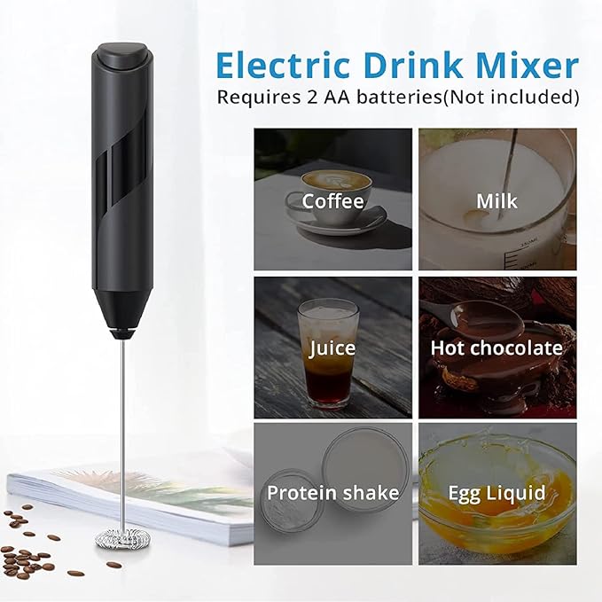 Electric Milk Frother Handheld Coffee Mixer