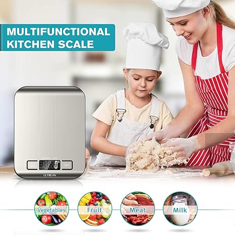 Ultrean Digital Food Scale, High Precision Kitchen Scale, Measures in Grams and Ounces for Cooking