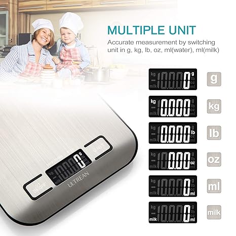 Ultrean Digital Food Scale, High Precision Kitchen Scale, Measures in Grams and Ounces for Cooking