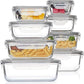 Vtopmart 8 Pack Glass Meal Prep Containers with Leak Proof Locking Lids