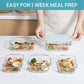 Vtopmart 8 Pack Glass Meal Prep Containers with Leak Proof Locking Lids