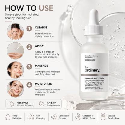 The Ordinary Hyaluronic Acid 2% + B5 Hydrating Serum –30ml