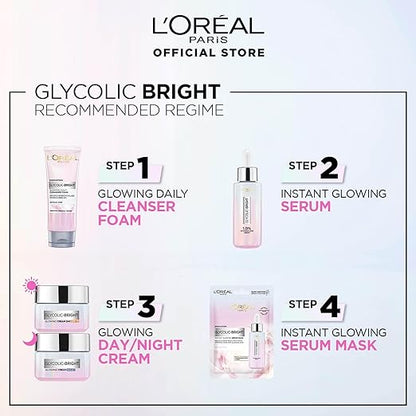 L'Oréal Glycolic Bright Glowing Daily Cleanser Foam 100ml