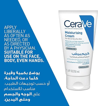 CeraVe Moisturising Cream for Dry to Very Dry Skin 50ml