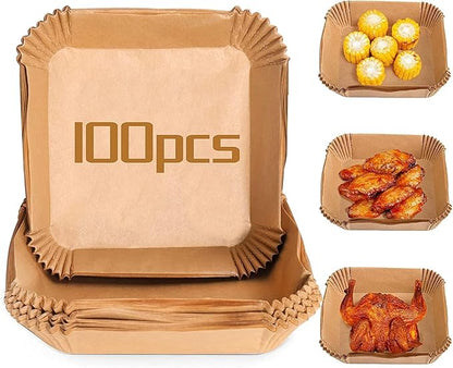 Disposable Air Fryer Paper Liners – Pack of 100
