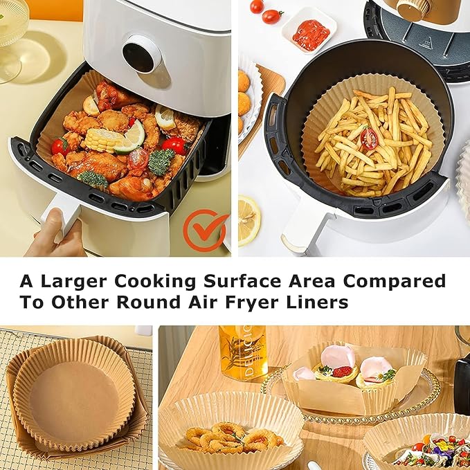 Disposable Air Fryer Paper Liners – Pack of 100