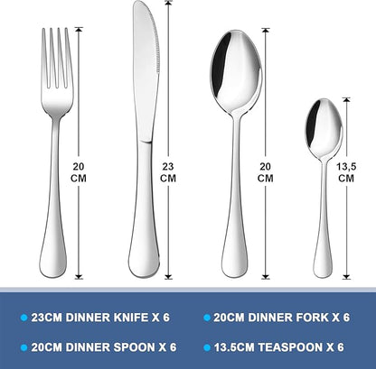 24-Piece Stainless Steel Cutlery Set