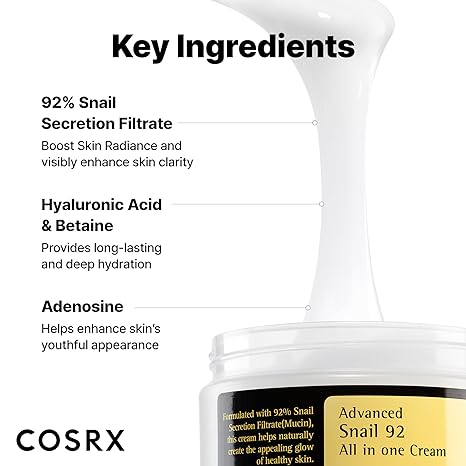 كريم الحلزون المتطور 92 الكل في واحد من COSRX