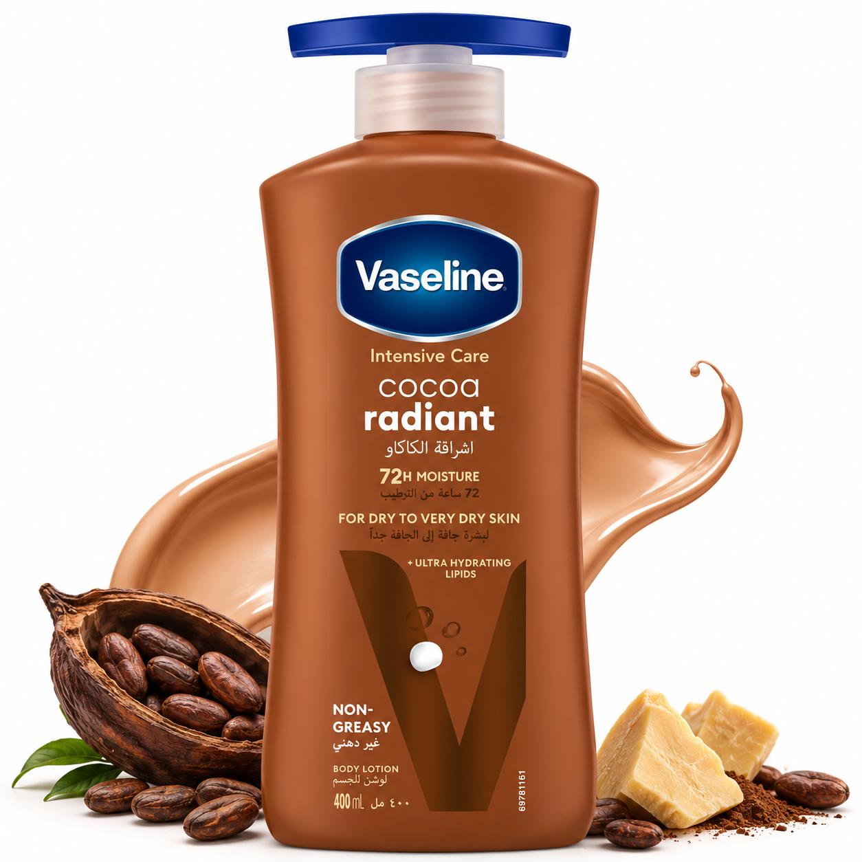 Vaseline Intensive Care Cocoa Radiant Body Lotion 72H - 400ml