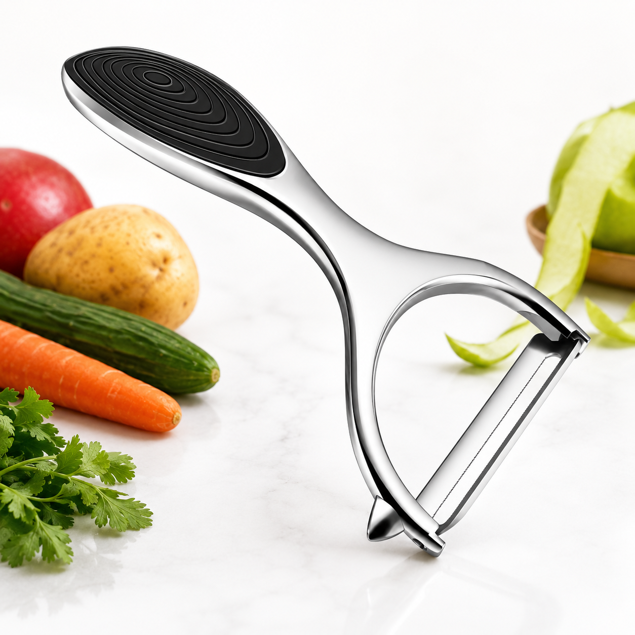 Premium Stainless Steel Swivel Vegetable Peeler