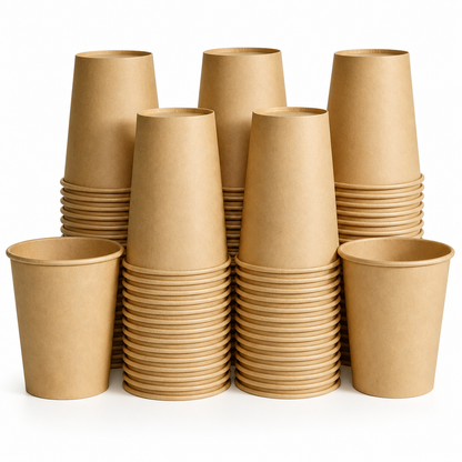 100 PCS Disposable Paper Coffee Cups